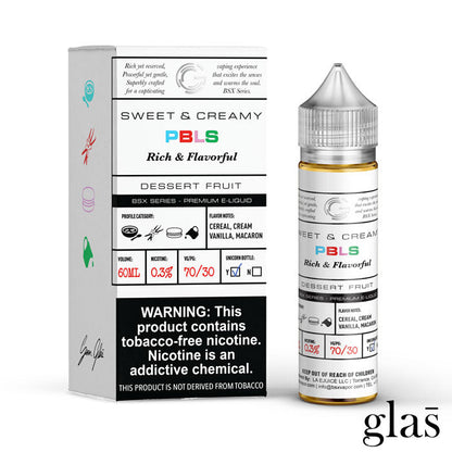 GLAS BSX TFN Series E-Liquid 3mg | 60mL (Freebase) PBLS with Packaging