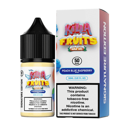 Killa Fruits Signature TFN Series E-Liquid 100mL (Freebase) | Peach Blue Raspberry on Ice with packaging