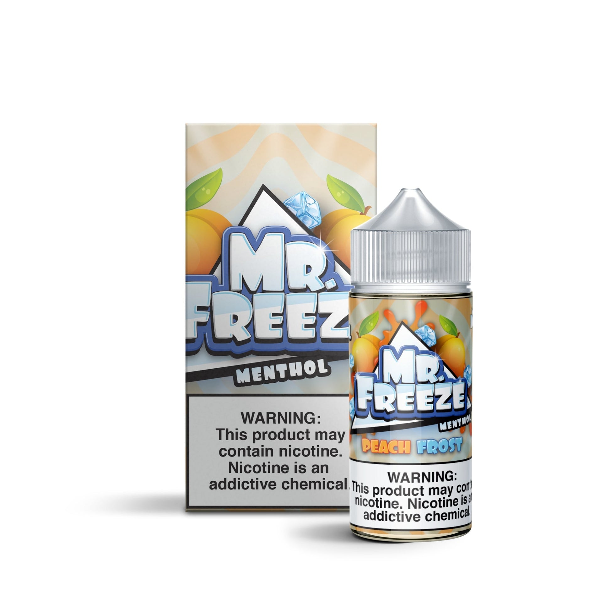 Mr. Freeze TFN Series E-Liquid 100mL (Freebase) |  Peach Frost with packaging