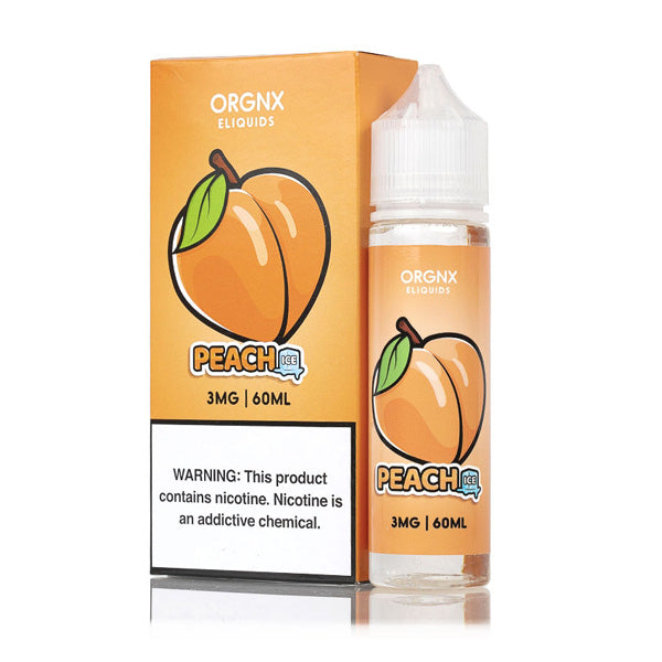 ORGNX Series E-Liquid | 60mL (Freebase) Peach Ice With Packaging