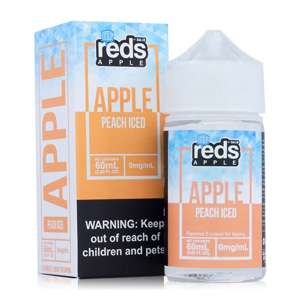 Reds Apple Series E-Liquid 60mL (Freebase) Peach Iced with Packaging