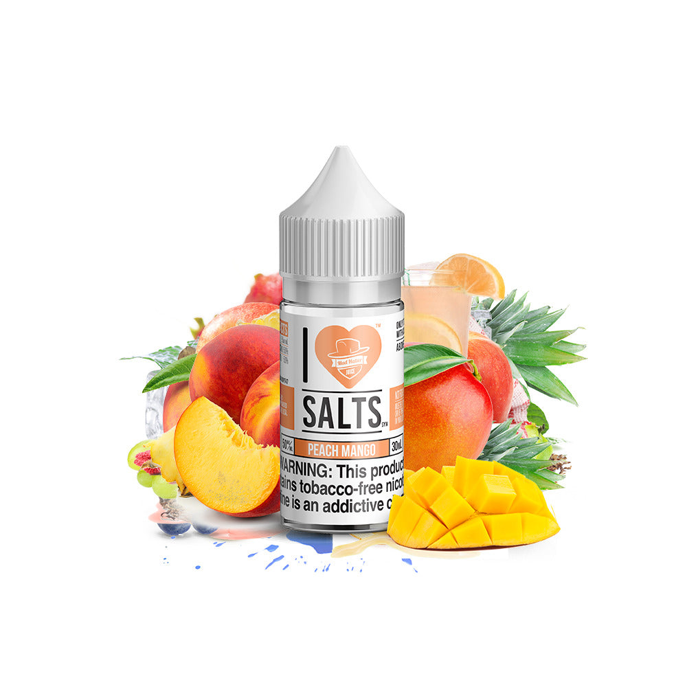 I Love Salts TFN Salt Series E-Liquid 30mL Peach Mango bottle
