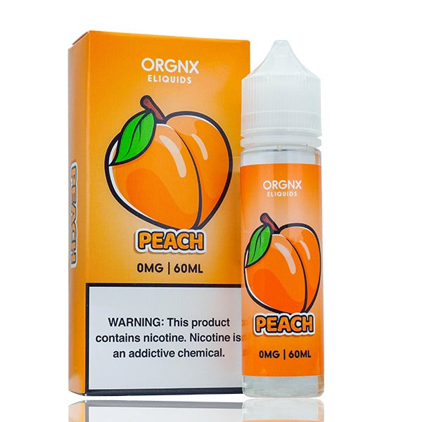ORGNX Series E-Liquid | 60mL (Freebase) Peach with Packaging