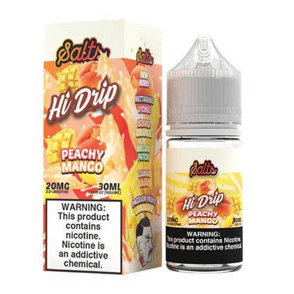 Hi-Drip Salt Series E-Liquid x2-15mL (Salt Nic) | 20mg Peachy Mango with packaging