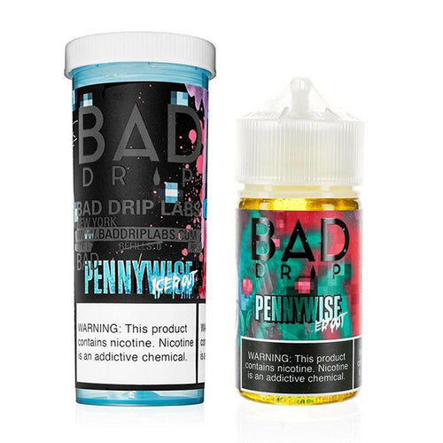 Bad Drip Series E-Liquid 60mL (Freebase) Pennywise Iced Out with packaging