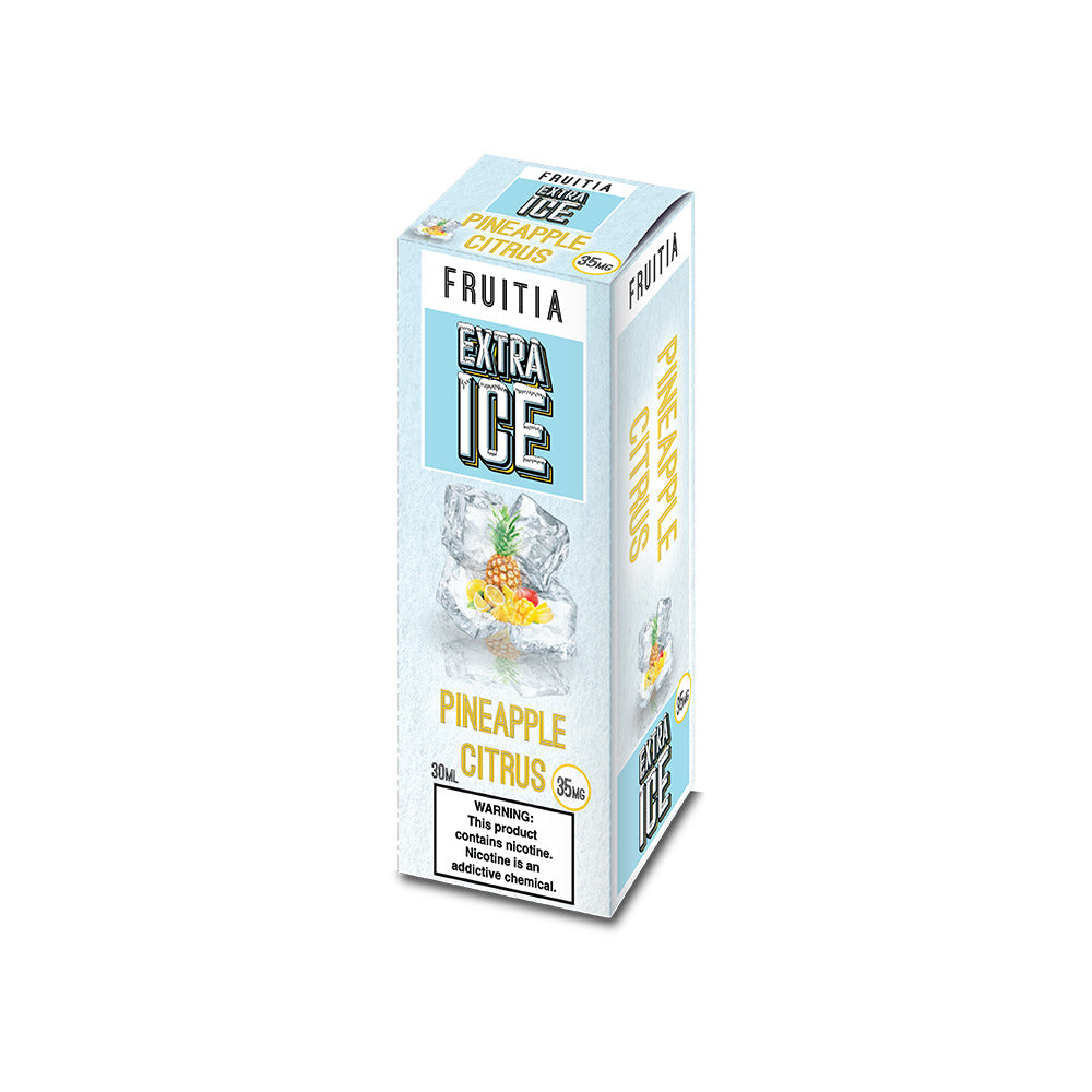 Fruitia Extra Ice Salt Series E-Liquid 30mL (Salt Nic) | 35mg Pineapple Citrus with packaging