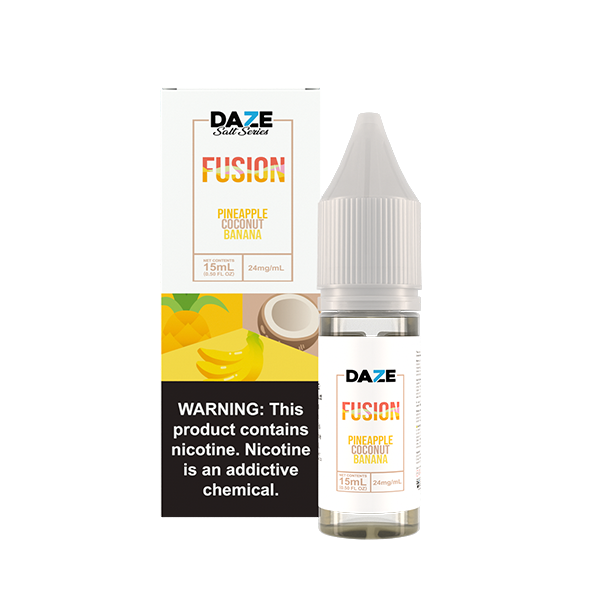 7Daze Fusion Salt Series E-Liquid 15mL (Salt Nic) | Pineapple Coconut Banana