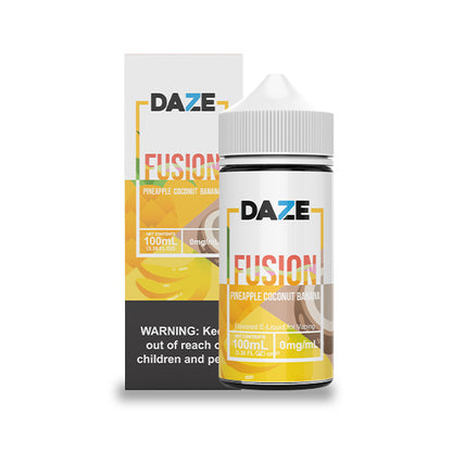 7Daze Fusion Series E-Liquid 100mL (Freebase) | Pineapple Coconut Banana with Packaging