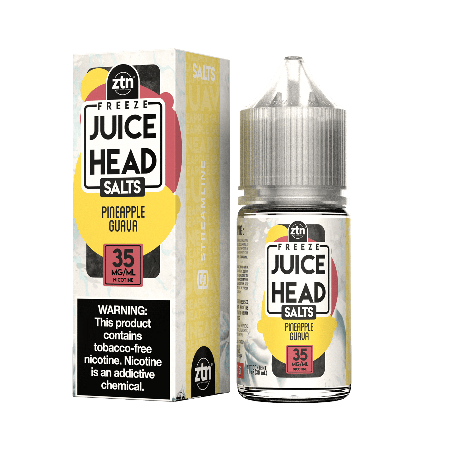 Juice Head Salt Series E-Liquid 30mL (Salt Nic)| Pineapple Guava Freeze with packaging