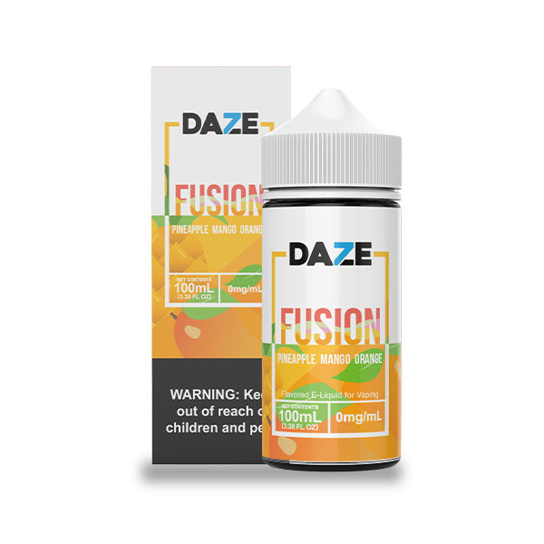 7Daze Fusion Series E-Liquid 100mL (Freebase) | Pineapple Mango Orange with Packaging