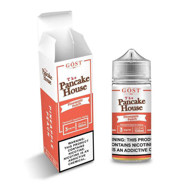 Pancake House Series E-Liquid 100mL (Freebase) | Pineapple Peach with Packaging