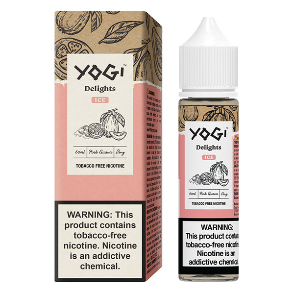 Yogi Delights TFN Series E-Liquid 60mL | 0mg Pink Guava ice with packaging