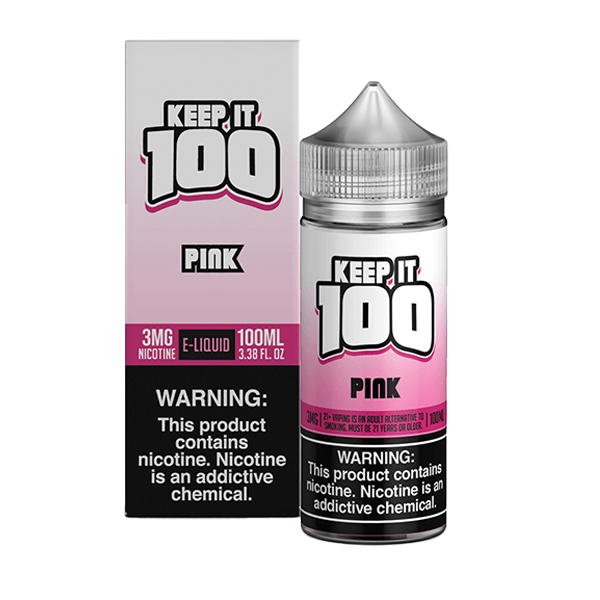Keep It 100 TFN Series E-Liquid 6mg | 100mL (Freebase) Pink with Packaging