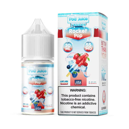 Pod Juice TFN Salt Series E-Liquid 30mL (Salt Nic) 55mg | Rocket Pop Freeze with packaging