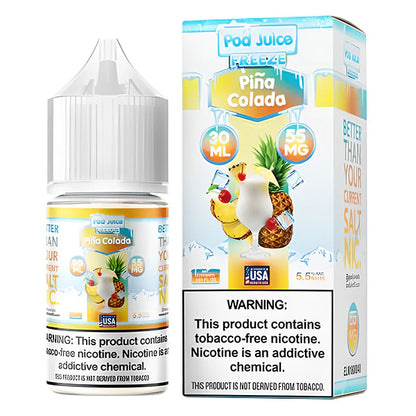 Pod Juice Salt Series E-Liquid 30mL Pina Colada Freeze with packaging