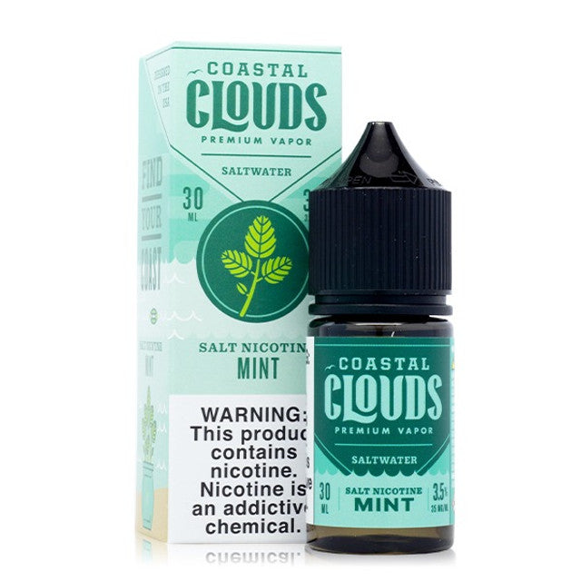 Coastal Clouds Salt Series E-Liquid 30mL (Salt Nic) | Mint with packaging