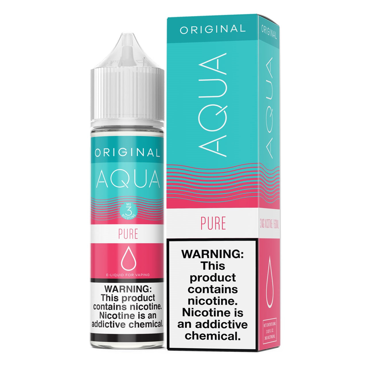 Aqua Series E-Liquid 60mL (Freebase) | Pure Original with packaging