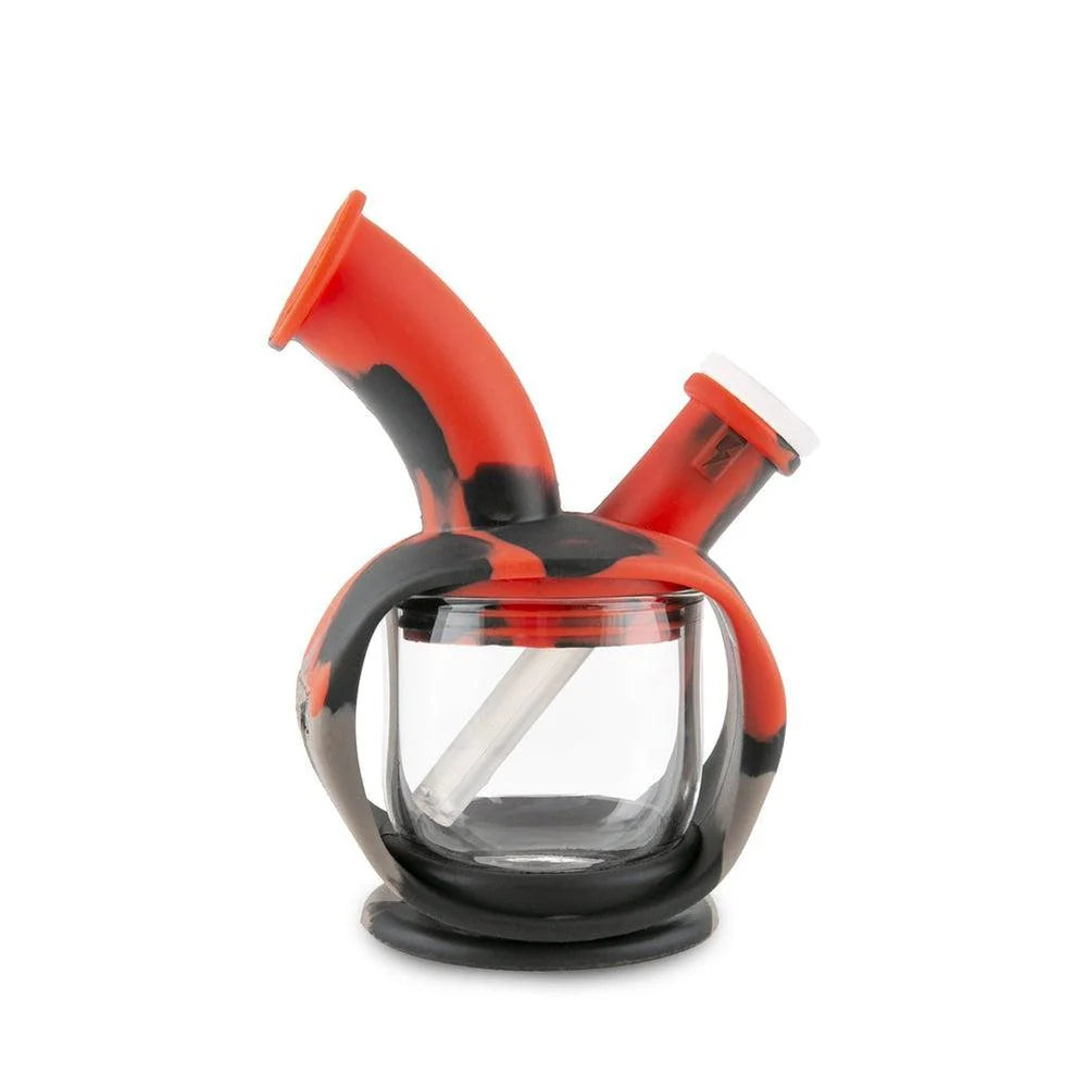 Ooze Kettle Silicone Bubbler - Black/Grey/Red