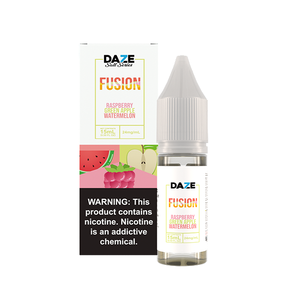 7Daze Fusion Salt Series E-Liquid 15mL (Salt Nic) | Raspberry Green Apple Watermelon