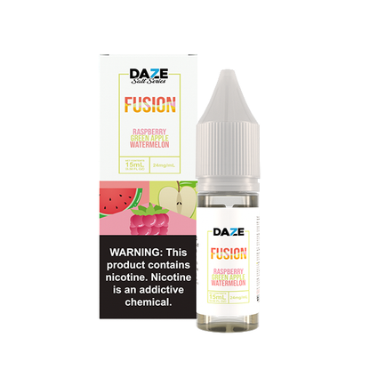 7Daze Fusion Salt Series E-Liquid 15mL (Salt Nic) | Raspberry Green Apple Watermelon