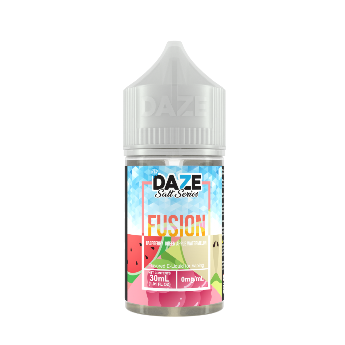 7Daze Fusion Salt Series E-Liquid 30mL (Salt Nic) | Raspberry Green Apple Watermelon Iced