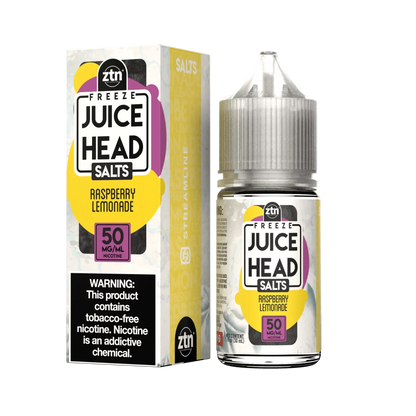Juice Head Salt Series E-Liquid 30mL (Salt Nic) | 50mg Raspberry Lemonade Freeze with packaging