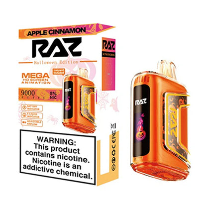 RAZ TN9000 Disposable 9000 Puffs 12mL 50mg | MOQ 5 Apple Cinnamon with Packaging (Halloween Edition)
