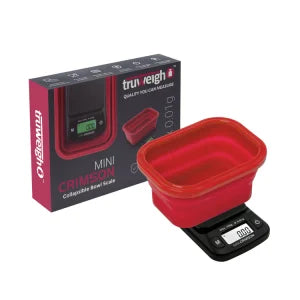 TRUWEIGH MINI CRIMSON SCALE COLLAPSIBLE BOWL 100G X 0.01G / BLACK / RED BOWL