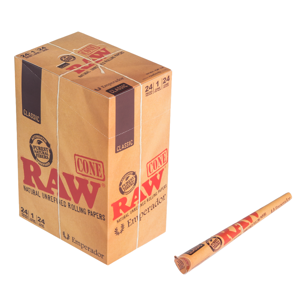 Raw Classic Cone Emperador 24pk