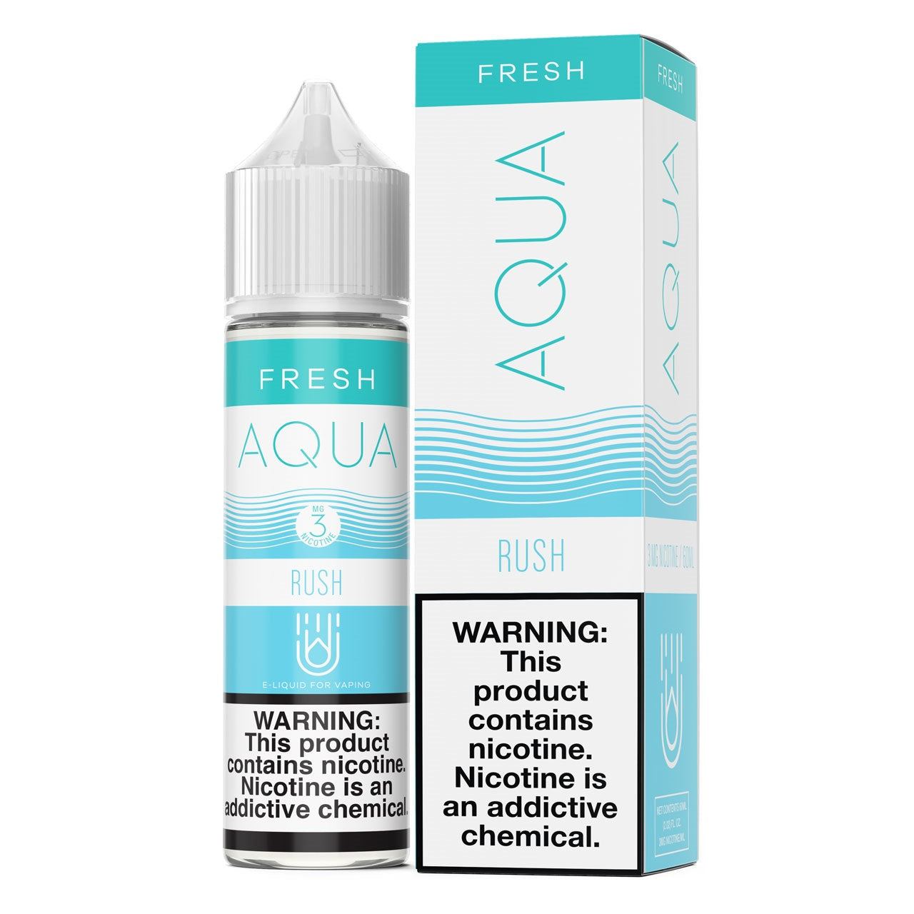Aqua Series E-Liquid 60mL (Freebase) | Rush Fresh with Packaging
