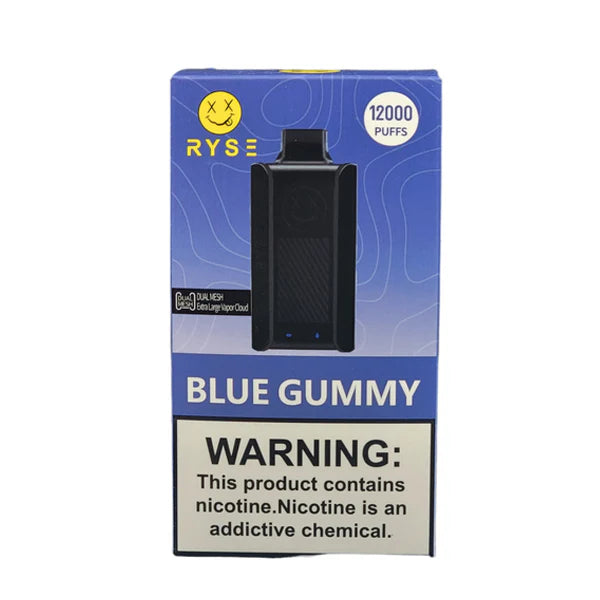 Ryse Disposable 12000 Puffs 18mL 50mg | MOQ 10 | Blue Gummy with packaging