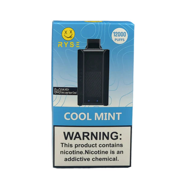 Ryse Disposable 12000 Puffs 18mL 50mg | MOQ 10 | Cool Mint with packaging