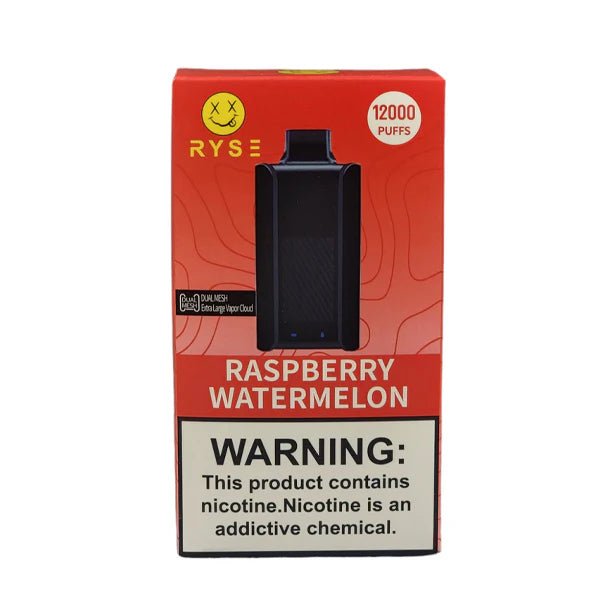 Ryse Disposable 12000 Puffs 18mL 50mg | MOQ 10 | Raspberry Watermelon with packaging