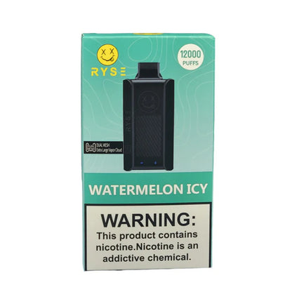 Ryse Disposable 12000 Puffs 18mL 50mg | MOQ 10 | Watermelon Icy with packaging