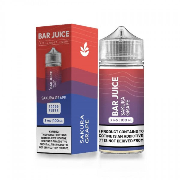 Bar Juice BJ30000 E-Liquid 100mL (Freebase) | Sakura Grape with Packaging