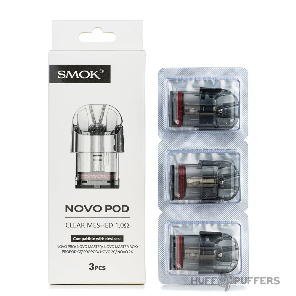 SMOK Novo Pod Clear Meshed 3pcs 1.0ohm with Packaging