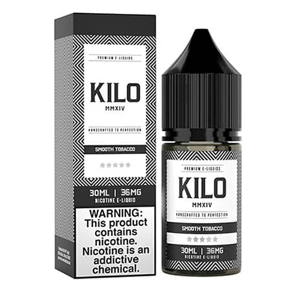 Kilo Salt Series E-Liquid 30mL Smooth Tobacco with packaging