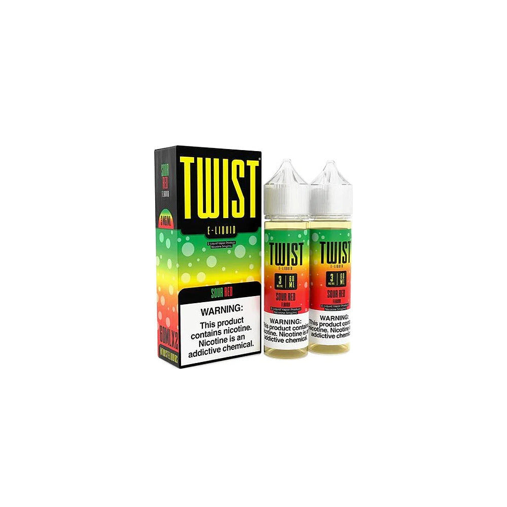 Twist Series E-Liquid 120mL Sour Red with packaging