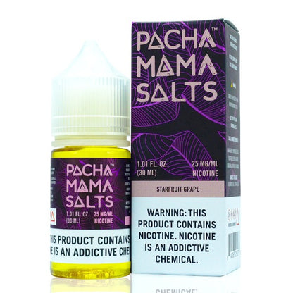 Pachamama TFN Salt Series E-Liquid | 30mL (Salt Nic) Starfruit Grape with Packaging