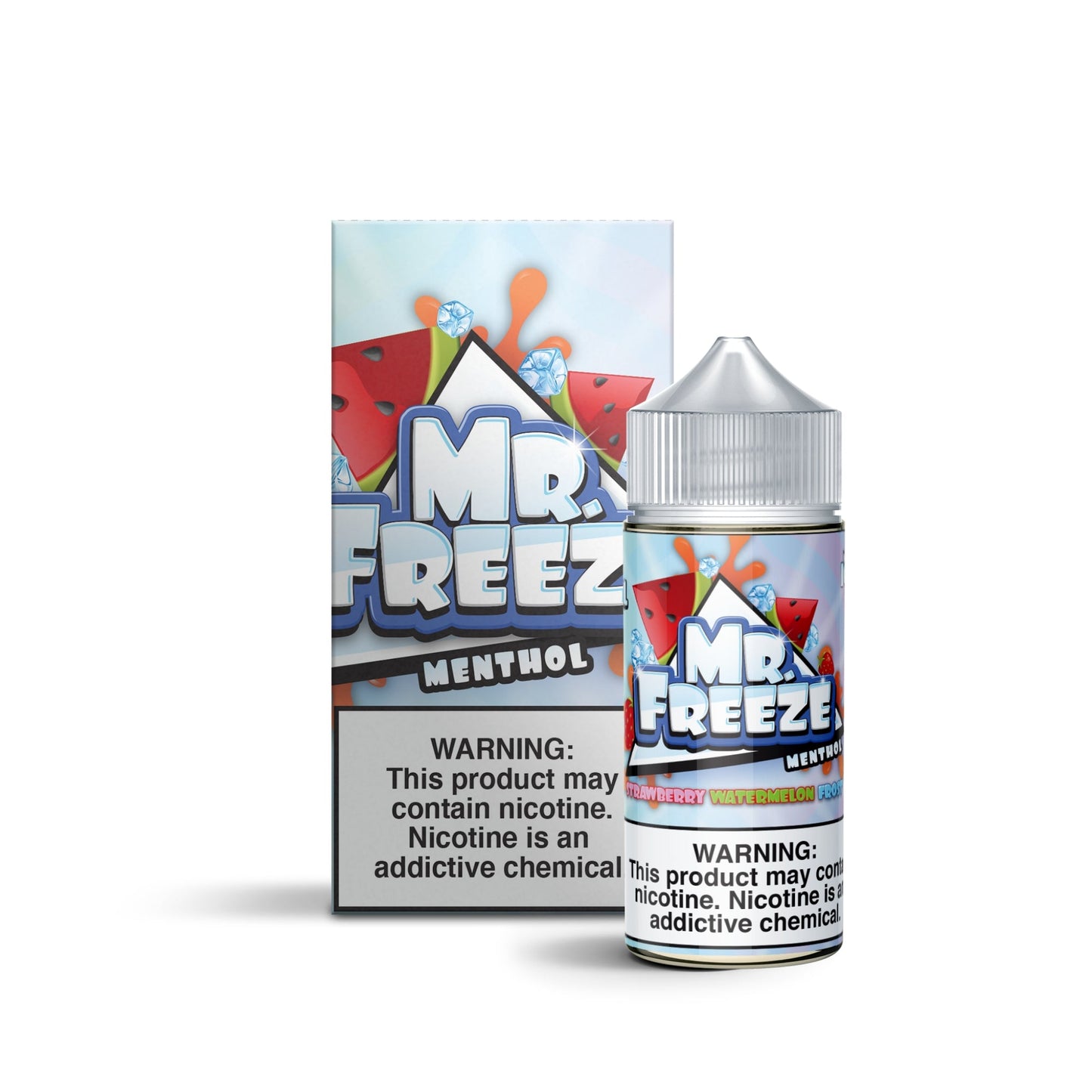 Mr. Freeze TFN Series E-Liquid 100mL (Freebase) |  Strawberry Watermelon Frost with packaging