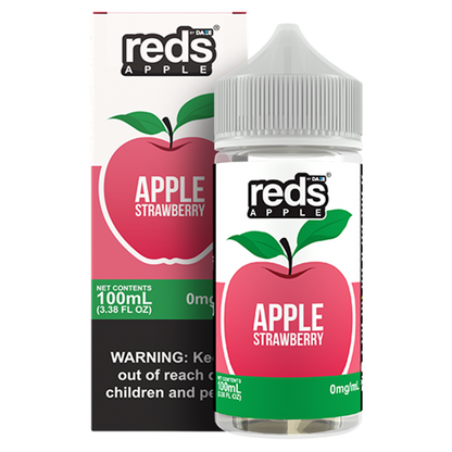 7Daze Reds E-Liquid 100mL (Freebase) | Strawberry with Packaging
