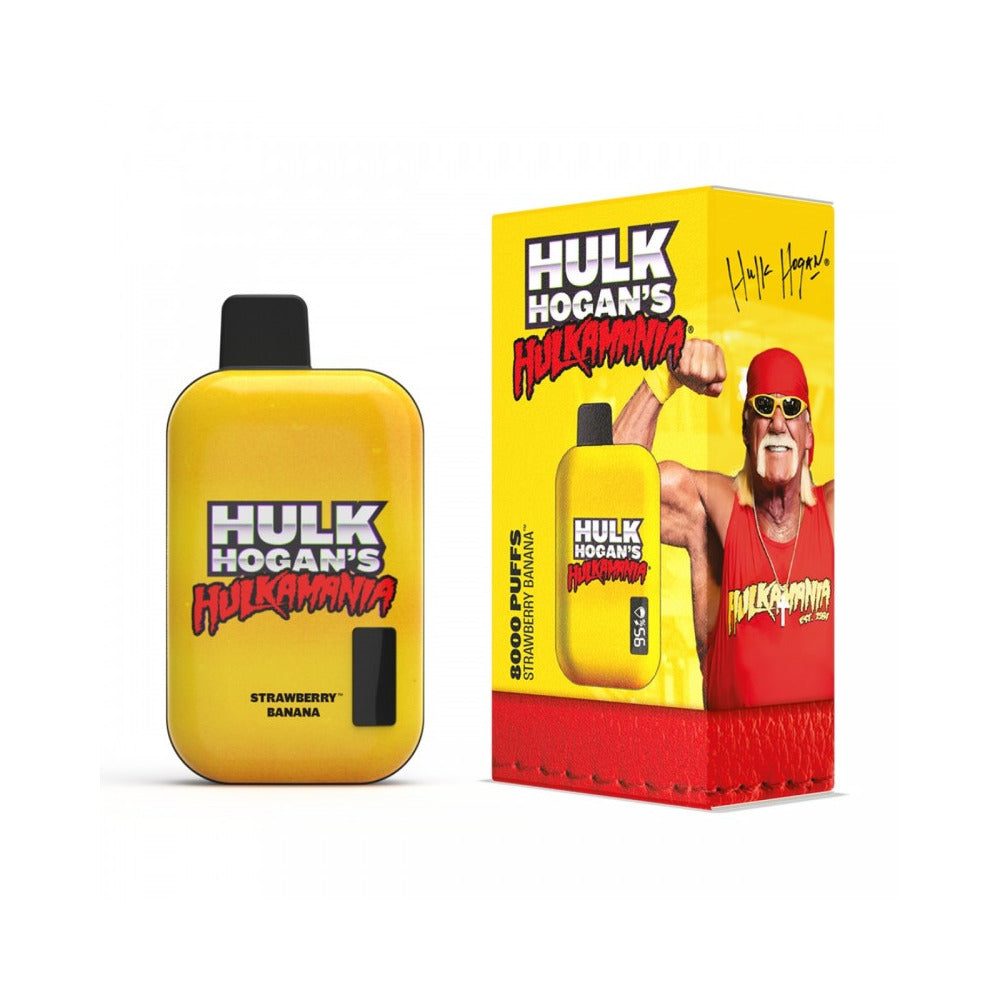 Hulk Hogan Disposables 8000 Puffs (18mL) 50mg | MOQ 5 | Strawberry Banana with Packaging