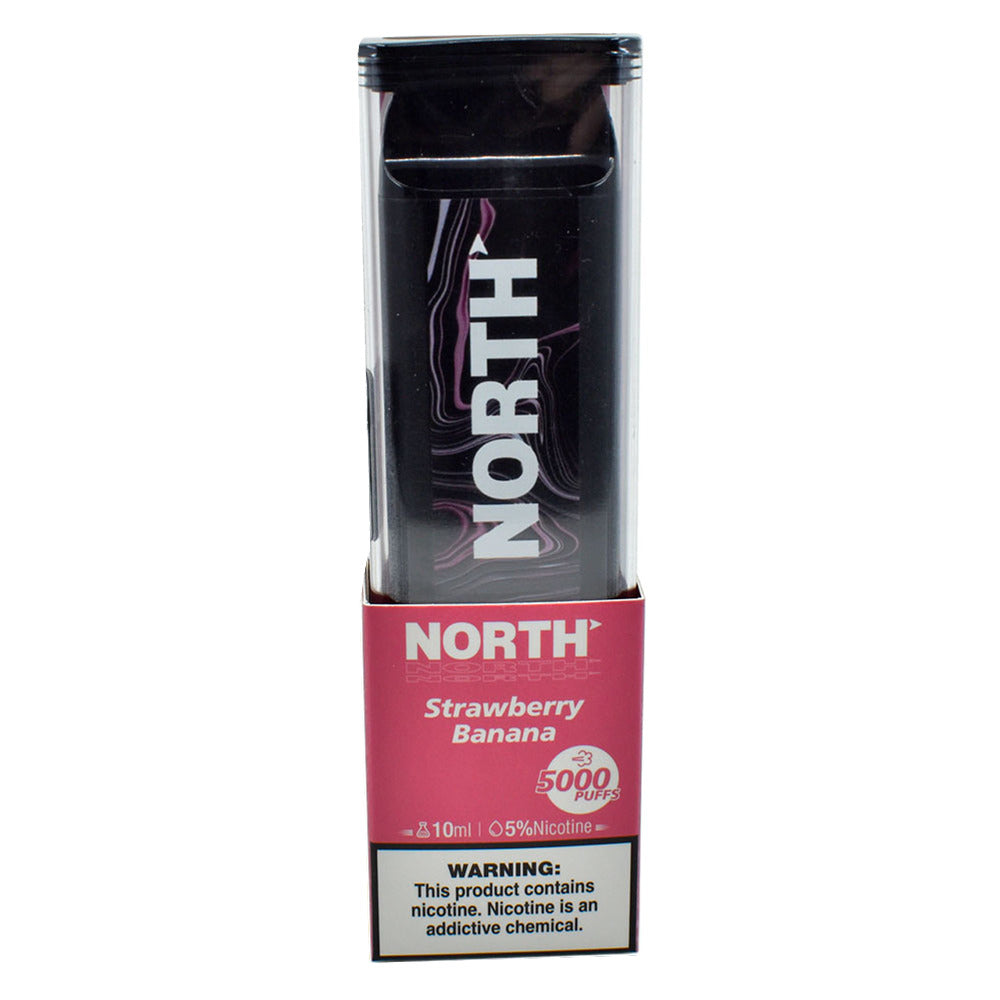 North Disposable 5000 Puffs 10mL 50mg | MOQ 10 | Strawberry Banana with Packaging