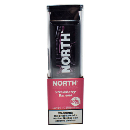 North Disposable 5000 Puffs 10mL 50mg | MOQ 10 | Strawberry Banana with Packaging