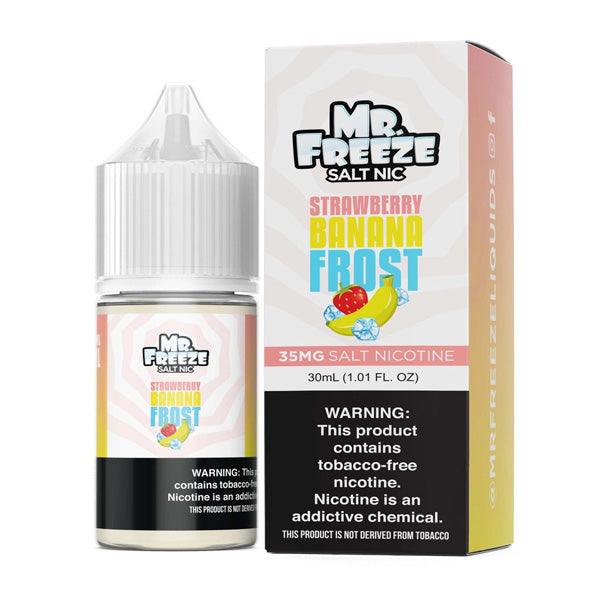Mr. Freeze TFN Salt Series E-Liquid 30mL (Salt Nic) | 35mg Strawberry Banana Frost with packaging