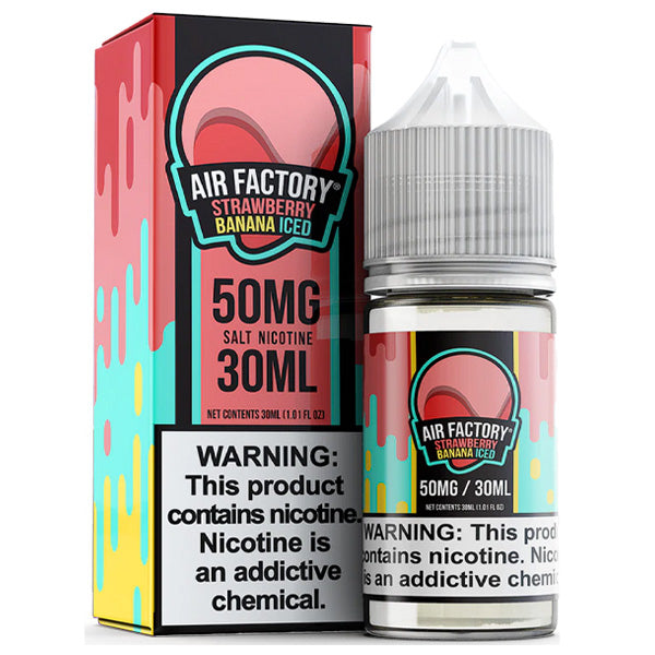 Air Factory TFN Salt Series E-Liquid 30mL (Salt Nic) | Strawberry Banana Iced with Packaging