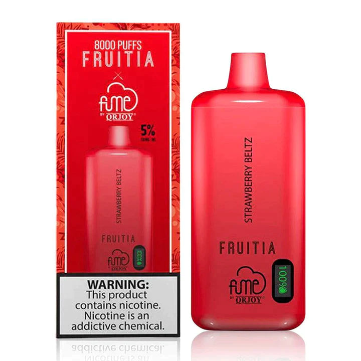 Fruita X Fume 8000 Puffs Disposable | Strawberry Beltz with Packaging 