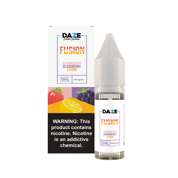 7Daze Fusion Salt Series E-Liquid 15mL (Salt Nic) | Strawberry Blackberry Lemon