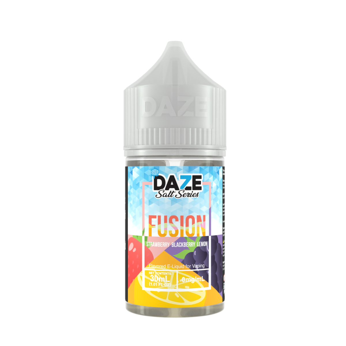 7Daze Fusion Salt Series E-Liquid 30mL (Salt Nic) | Strawberry Blackberry Lemon Iced