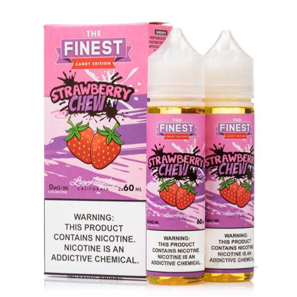 Sweet & Sour Series by Finest E-Liquid x2-60mL Strawberry chew with packaging